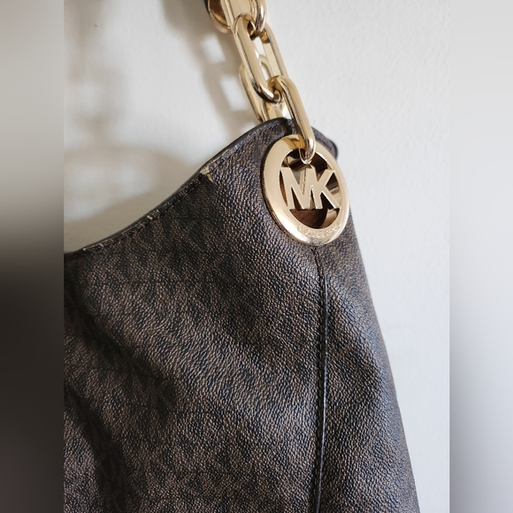 Michael Kors - Brown & Gold Multi Pocket Bag - Picture 6 of 8